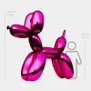 Statues & Sculptures Giant|Floor Standing-Balloon Dog 240cm Pink Metal Garden Sculpture