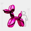 Statues & Sculptures Giant|Floor Standing-Balloon Dog 200cm Pink Metal Garden Sculpture