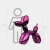 Statues & Sculptures Floor Standing|Balloon Dogs-Balloon Dog 100cm Purple Metal Garden Sculpture