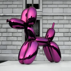 Statues & Sculptures Floor Standing|Balloon Dogs-Balloon Dog 100cm Purple Metal Garden Sculpture
