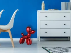Statues & Sculptures Table Top|Floor Standing-Balloon Dog 46cm Red Resin Indoor Sculpture
