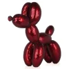 Statues & Sculptures Table Top|Floor Standing-Balloon Dog 60cm Red Resin Indoor Sculpture