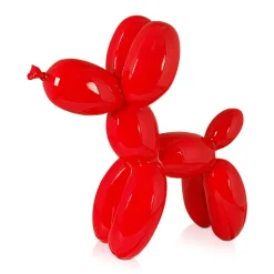 Statues & Sculptures Table Top|Floor Standing-Balloon Dog 46cm Rosso Red Resin Indoor Sculpture
