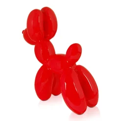 Statues & Sculptures Table Top|Floor Standing-Balloon Dog 46cm Rosso Red Resin Indoor Sculpture