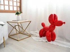 Statues & Sculptures Floor Standing|Balloon Dogs-Balloon Dog 62cm Rosso Red Resin Indoor Sculpture