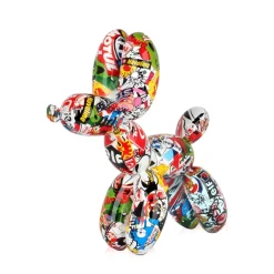 Statues & Sculptures Table Top|Graffiti-Balloon Dog 27cm Street Art Resin Indoor Sculpture