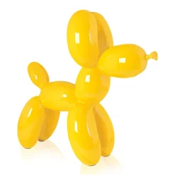 Statues & Sculptures Table Top|Floor Standing-Balloon Dog 46cm Yellow Resin Indoor Sculpture