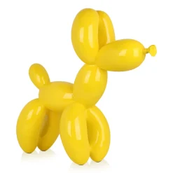 Statues & Sculptures Floor Standing|Balloon Dogs-Balloon Dog 62cm Yellow Resin Indoor Sculpture