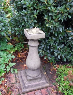 Statues & Sculptures Garden Sundials-Baluster Brass Stone Garden Sundial