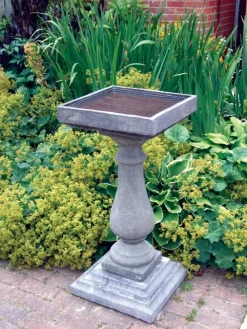 Statues & Sculptures Bird Baths-Baluster 99cm Stone Garden Bird Bath