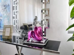 Statues & Sculptures Table Top|Contemporary-Banana Burst 35cm Fuchsia Resin Indoor Sculpture