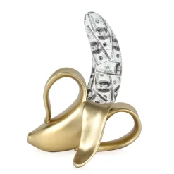 Statues & Sculptures Table Top|Contemporary-Banana Burst 35cm Gold Resin Indoor Sculpture