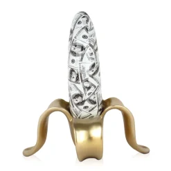 Statues & Sculptures Table Top|Contemporary-Banana Burst 35cm Gold Resin Indoor Sculpture