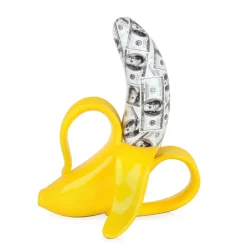 Statues & Sculptures Table Top|Contemporary-Banana Burst 35cm Yellow Resin Indoor Sculpture