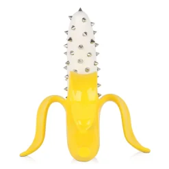 Statues & Sculptures Table Top|Contemporary-Banana Burst 35cm Yellow Stud Resin Indoor Sculpture