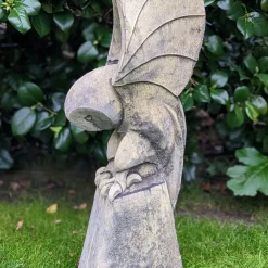 Statues & Sculptures Owls|Modern-Barn Owl on Pedestal Stone Garden Statue