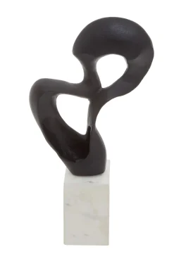 Statues & Sculptures Table Top|Abstract-Black Mirage 52cm Metal Indoor Sculpture