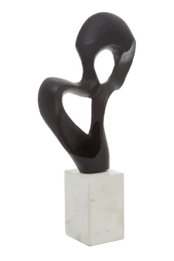 Statues & Sculptures Table Top|Abstract-Black Mirage 52cm Metal Indoor Sculpture