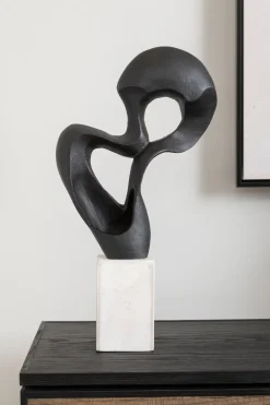 Statues & Sculptures Table Top|Abstract-Black Mirage 52cm Metal Indoor Sculpture
