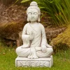 Statues & Sculptures Buddha-Blissful Buddha Stone Garden Ornament