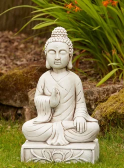 Statues & Sculptures Buddha-Blissful Buddha Stone Garden Ornament