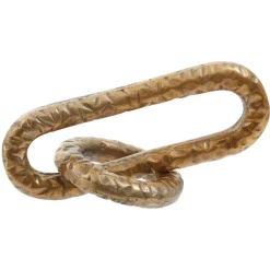 Statues & Sculptures Table Top|Contemporary-Boundless Links 5cm Gold Metal Indoor Sculpture