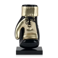 Statues & Sculptures Table Top|Contemporary-Boxing Hero 37cm Black Resin Indoor Sculpture