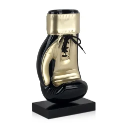 Statues & Sculptures Table Top|Contemporary-Boxing Hero 37cm Black Resin Indoor Sculpture