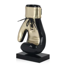 Statues & Sculptures Table Top|Contemporary-Boxing Hero 37cm Black Resin Indoor Sculpture