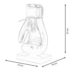 Statues & Sculptures Table Top|Contemporary-Boxing Hero 37cm Black Resin Indoor Sculpture