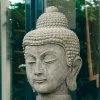 Statues & Sculptures Buddha-Buddha Head Stone Garden Ornament