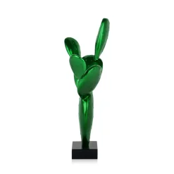 Statues & Sculptures Table Top|Contemporary-Cactus Bloom 41cm Green Resin Indoor Sculpture