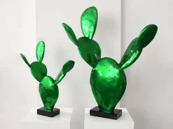 Statues & Sculptures Table Top|Contemporary-Cactus Bloom 61cm Green Resin Indoor Sculpture