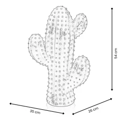 Statues & Sculptures Table Top|Floor Standing-Cactus Essence 54cm Green Resin Indoor Sculpture