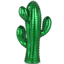 Statues & Sculptures Floor Standing|Contemporary-Cactus Essence 68cm Green Resin Indoor Sculpture