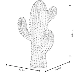 Statues & Sculptures Floor Standing|Contemporary-Cactus Essence 68cm Green Resin Indoor Sculpture