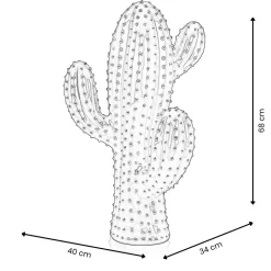 Statues & Sculptures Floor Standing|Contemporary-Cactus Essence 68cm Yellow Resin Indoor Sculpture