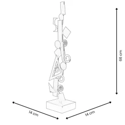 Statues & Sculptures Table Top|Abstract-Chaos Ascension 66cm Abstract Metal Indoor Sculpture