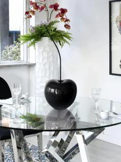 Statues & Sculptures Table Top|Contemporary-Cherry Pop 66cm Black Resin Indoor Sculpture
