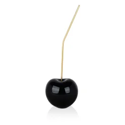 Statues & Sculptures Table Top|Contemporary-Cherry Pop 44cm Black Resin Indoor Sculpture