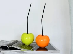 Statues & Sculptures Table Top|Contemporary-Cherry Pop 44cm Yellow Resin Indoor Sculpture