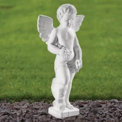 Statues & Sculptures Cherub-Cherub 61cm Marble Resin Garden Statue