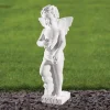 Statues & Sculptures Cherub-Cherub 44cm Marble Resin Garden Statue