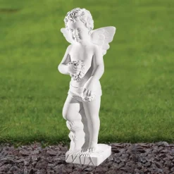 Statues & Sculptures Cherub-Cherub 44cm Marble Resin Garden Statue
