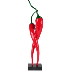 Statues & Sculptures Floor Standing|Contemporary-Chilli Fusion 88cm Red Resin Indoor Sculpture