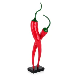 Statues & Sculptures Table Top|Contemporary-Chilli Fusion 59cm Red Resin Indoor Sculpture