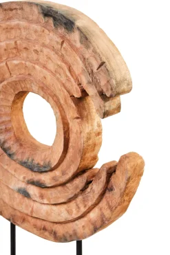 Statues & Sculptures Table Top|Abstract-Circular Dance 48cm Wood Indoor Sculpture