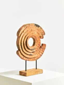 Statues & Sculptures Table Top|Abstract-Circular Dance 48cm Wood Indoor Sculpture