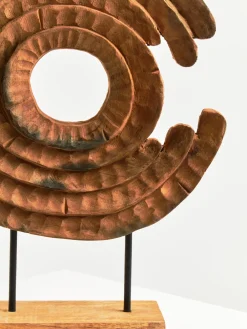 Statues & Sculptures Table Top|Abstract-Circular Dance 48cm Wood Indoor Sculpture