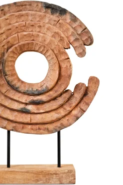 Statues & Sculptures Table Top|Abstract-Circular Dance 48cm Wood Indoor Sculpture